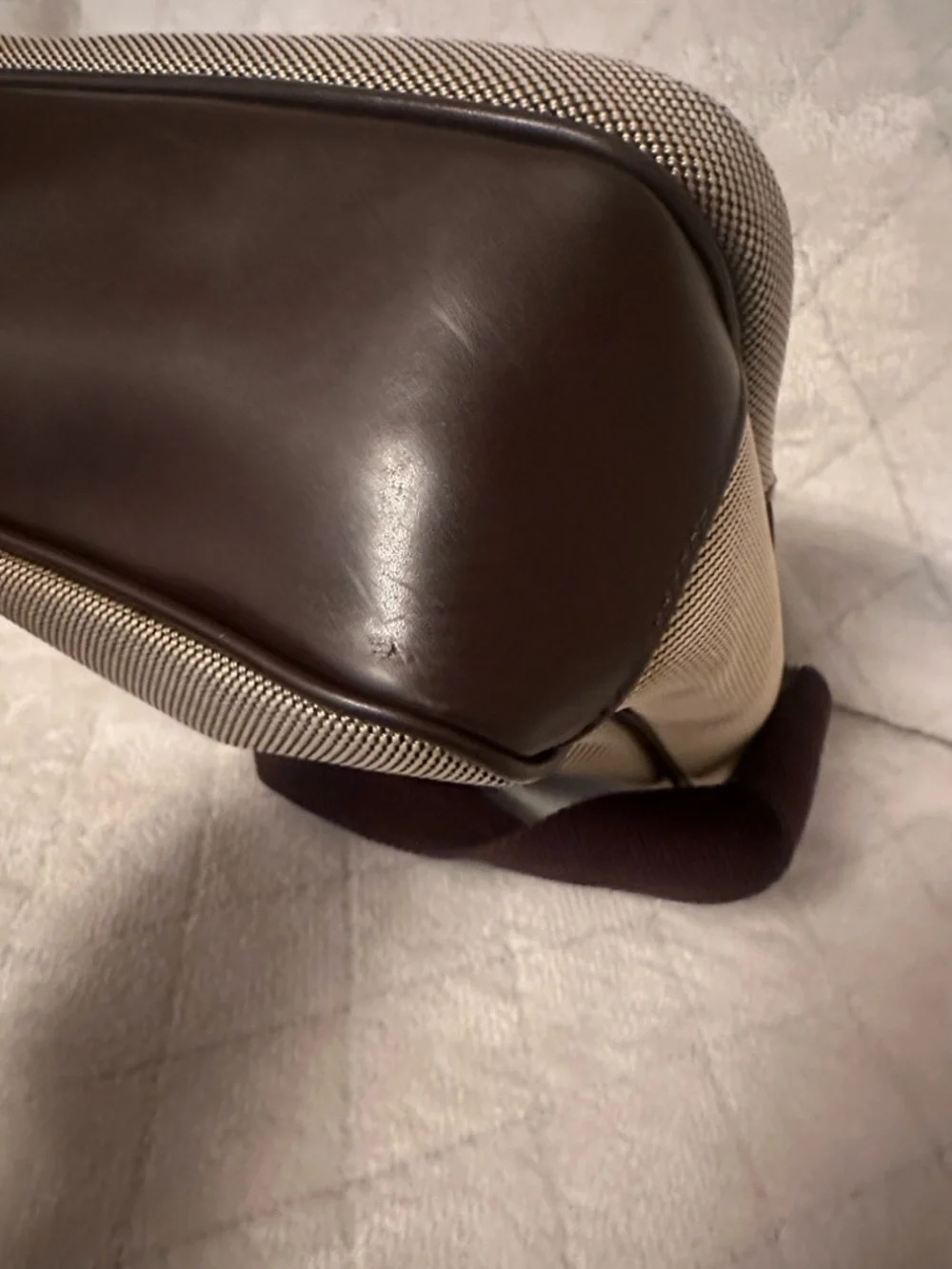Metro City Unisex Taupe & Dark Brown Messenger Bag